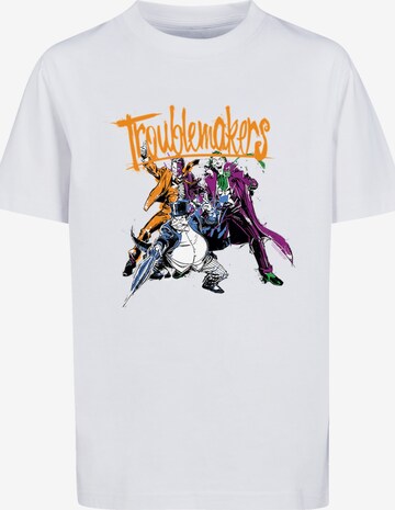 F4NT4STIC Shirt 'Batman Troublemakers' in White: front
