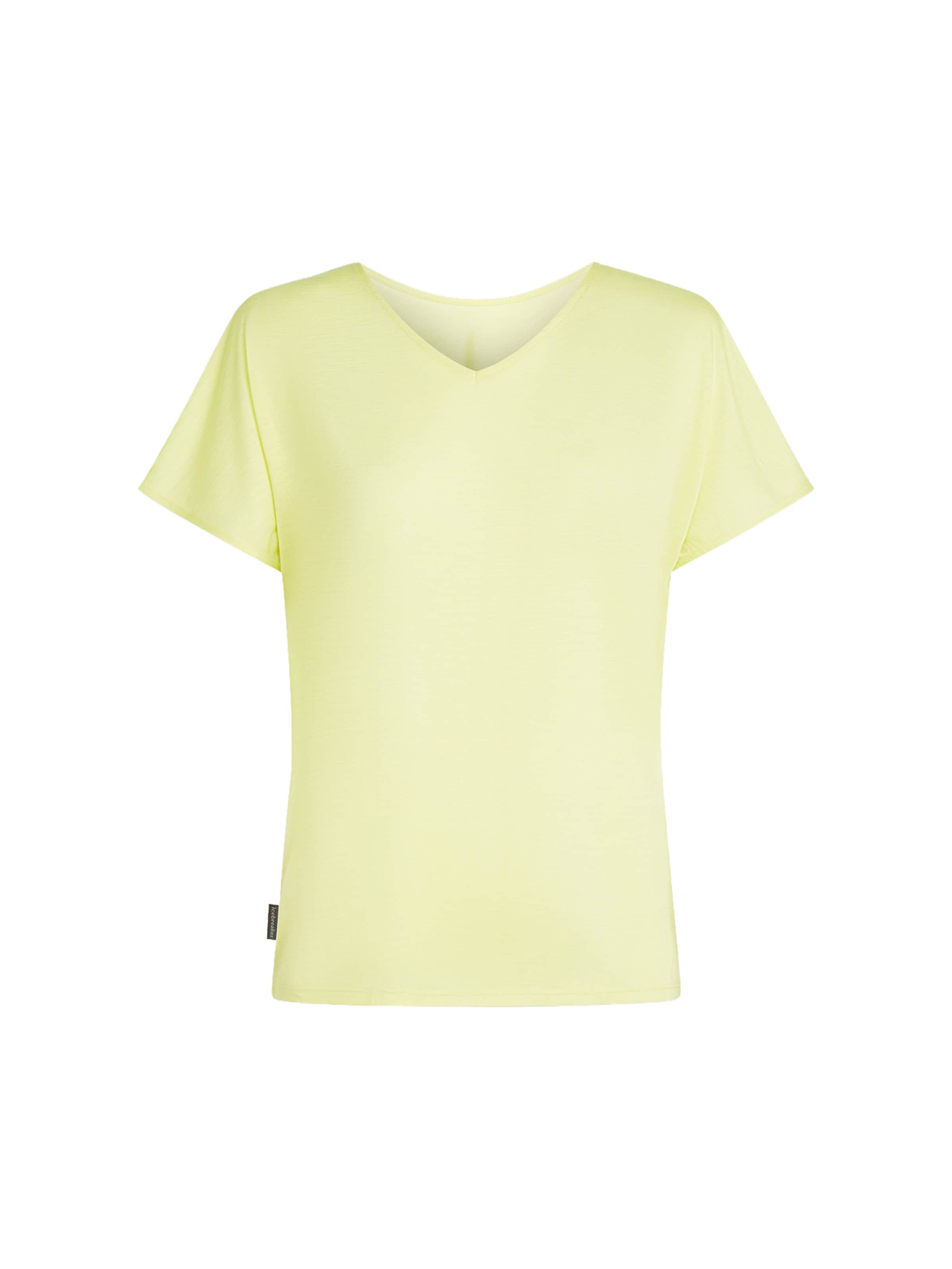 ICEBREAKER Shirt 'Merino Drayden Reversible Top' in Geel: voorkant