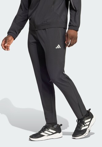 ADIDAS PERFORMANCE Slim fit Workout Pants 'Tech Apparel' in Black: front