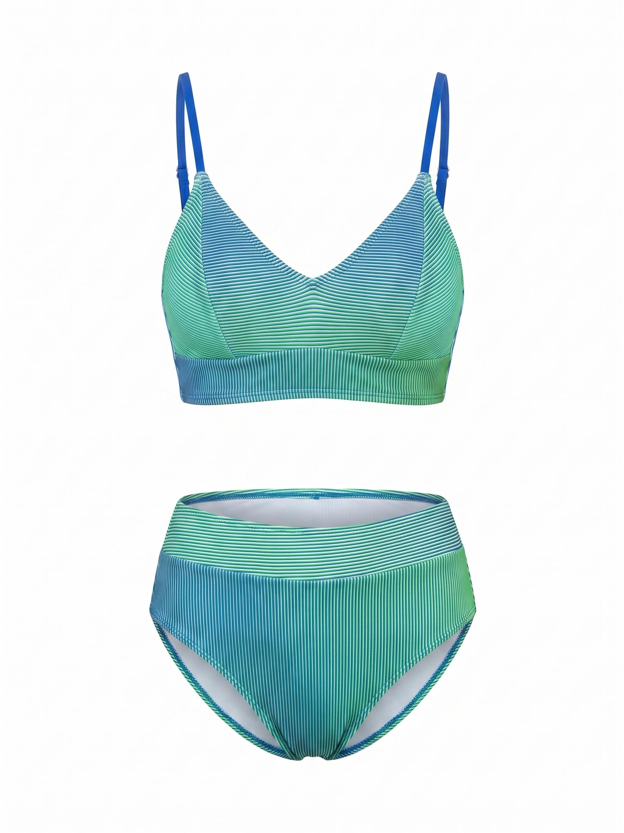 Cupshe Bikini 'High Waist' in Blue: front