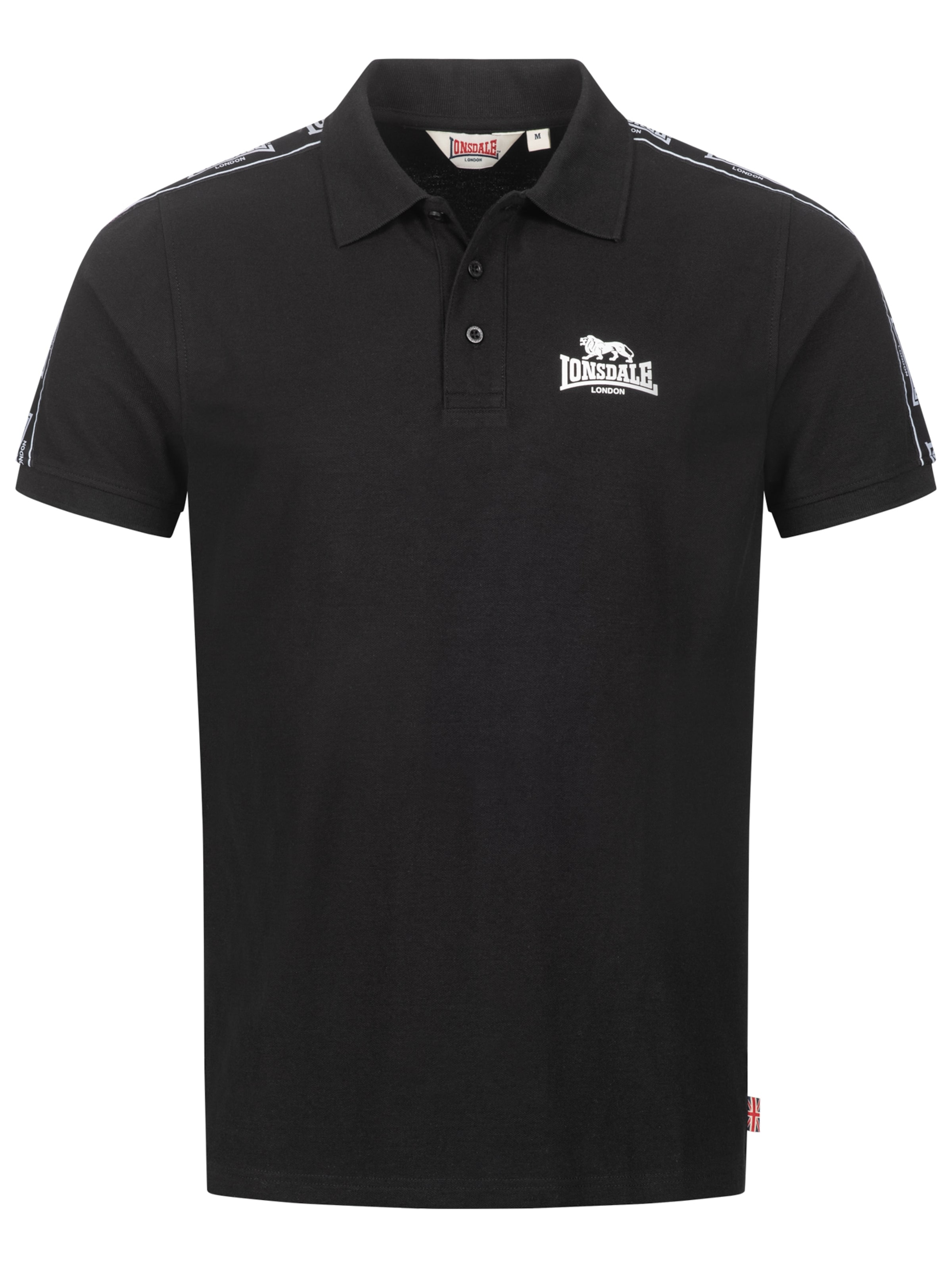 LONSDALE Poloshirt 'Setter' in Schwarz: Vorderseite