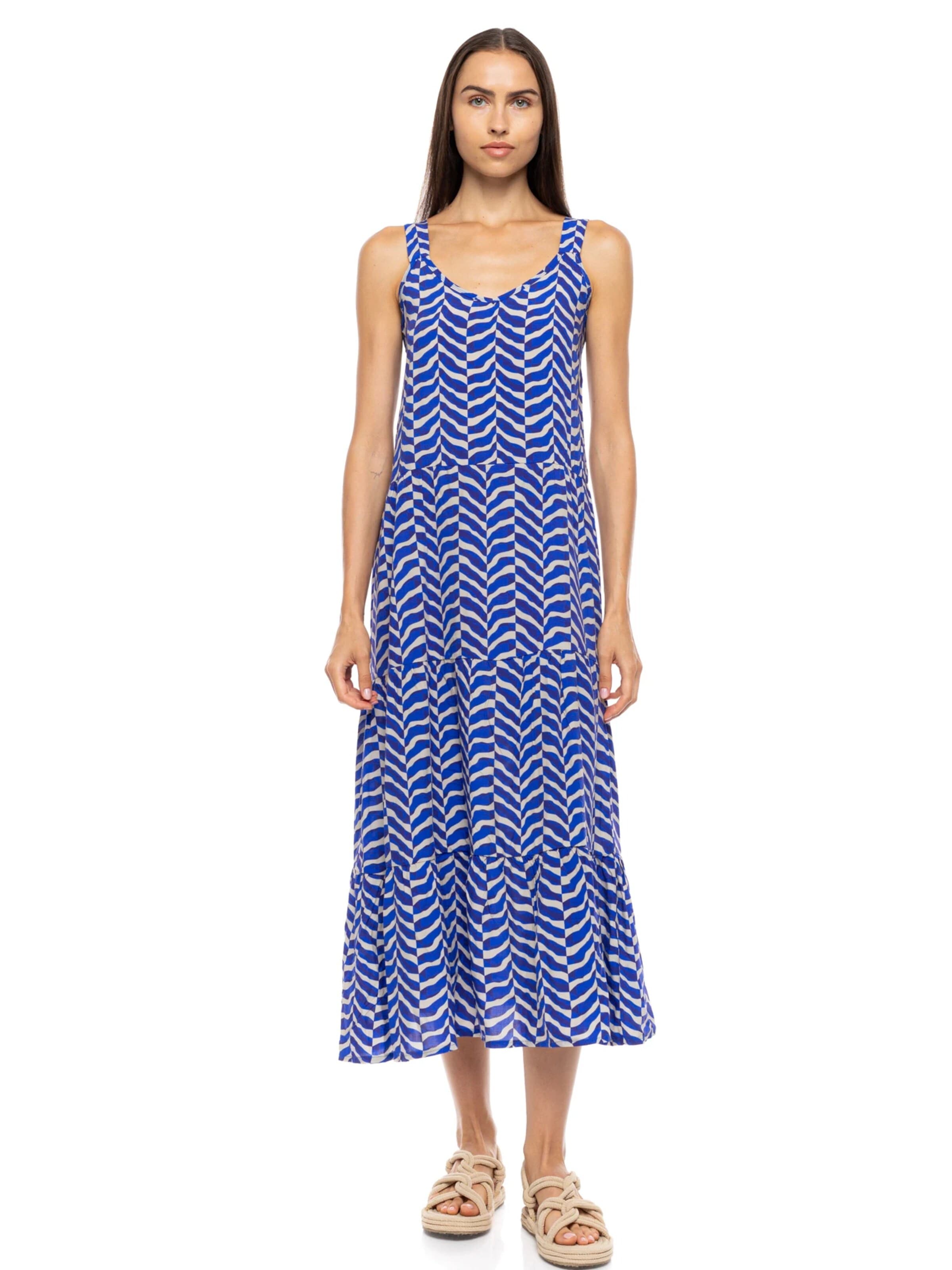 Pink Label Sommerkjole 'BEACHWEAR AEGEAN WAVE' i blå: forside