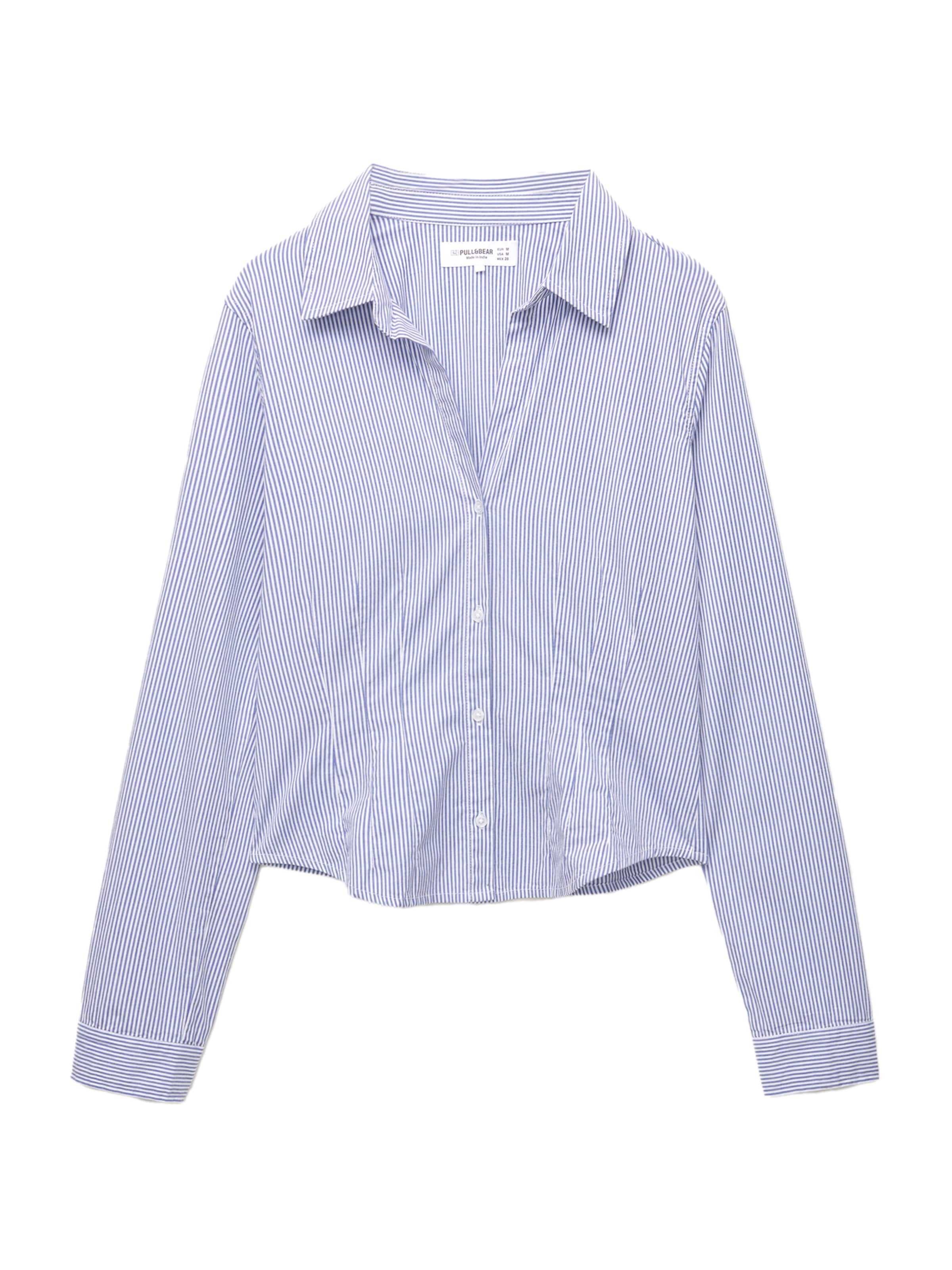 Pull&Bear Bluzka w kolorze niebieski: przód