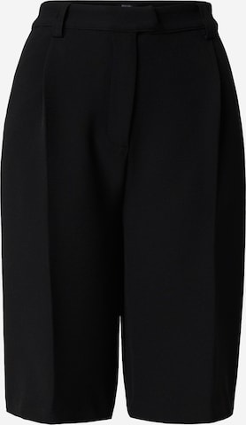 Nasty Gal Normální Kalhoty se sklady v pase – černá: přední strana