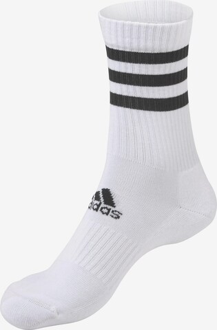 ADIDAS SPORTSWEAR Athletic Socks '3-Stripes Cushioned Crew ' in White