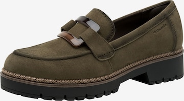 Chaussure basse Tamaris en vert : devant