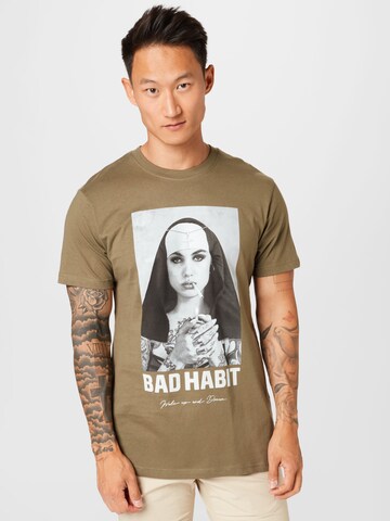 MT Men Shirt 'Bad Habit' in Groen: voorkant