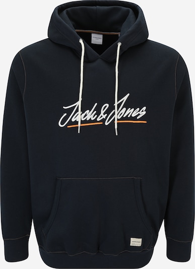 Jack & Jones Plus Sweater majica u tamno plava / narančasta / bijela, Pregled proizvoda
