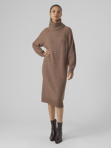 VERO MODA Knitted dress 'DANIELA' in Brown