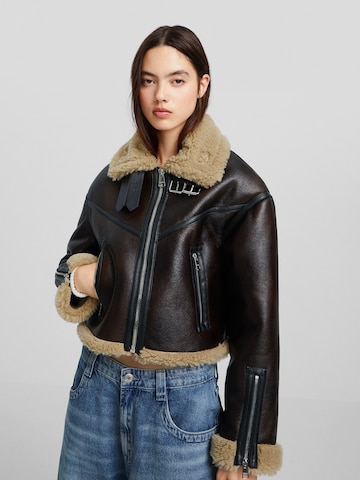 Bershka Between-season jacket in Brown