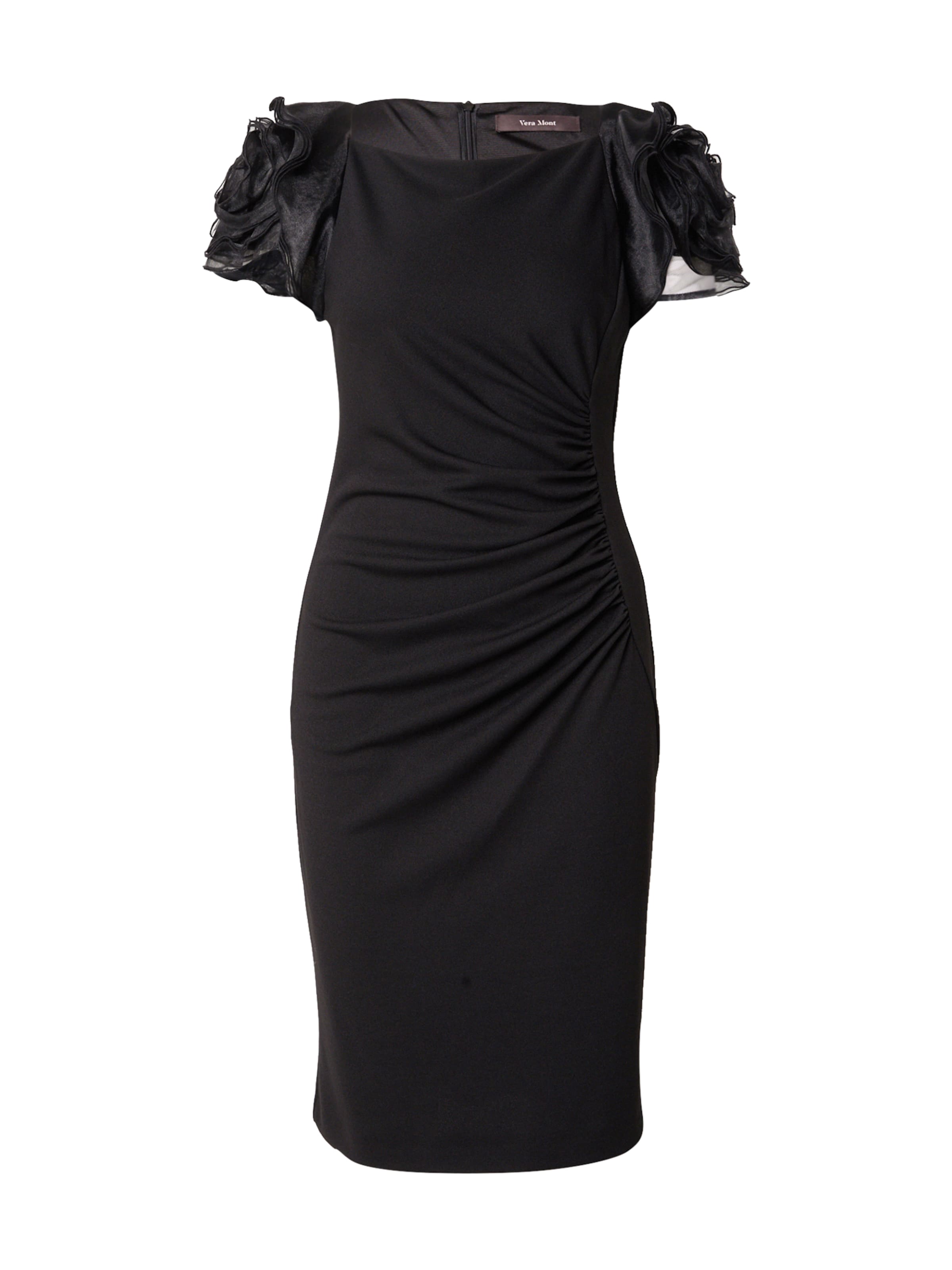 Vera Mont Cocktail Dress in Black: front