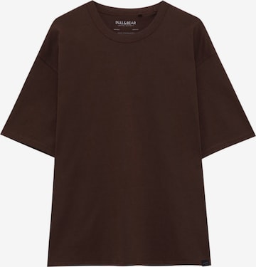 Pull&Bear Shirt in Bruin: voorkant