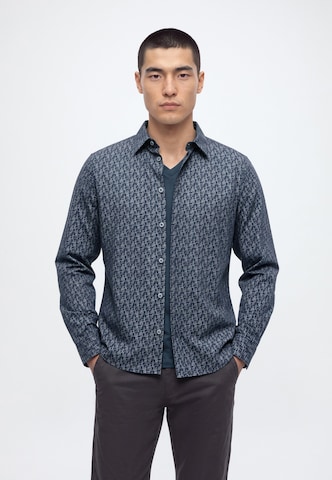 s.Oliver - Ajuste estrecho Camisa en azul: frente