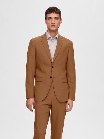 SELECTED HOMME Slim fit Suit Jacket 'Neil' in Brown: front
