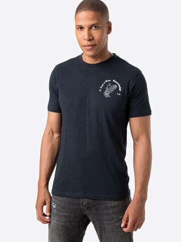 KnowledgeCotton Apparel T-Shirt 'ALDER' (GOTS) in Blau: predná strana