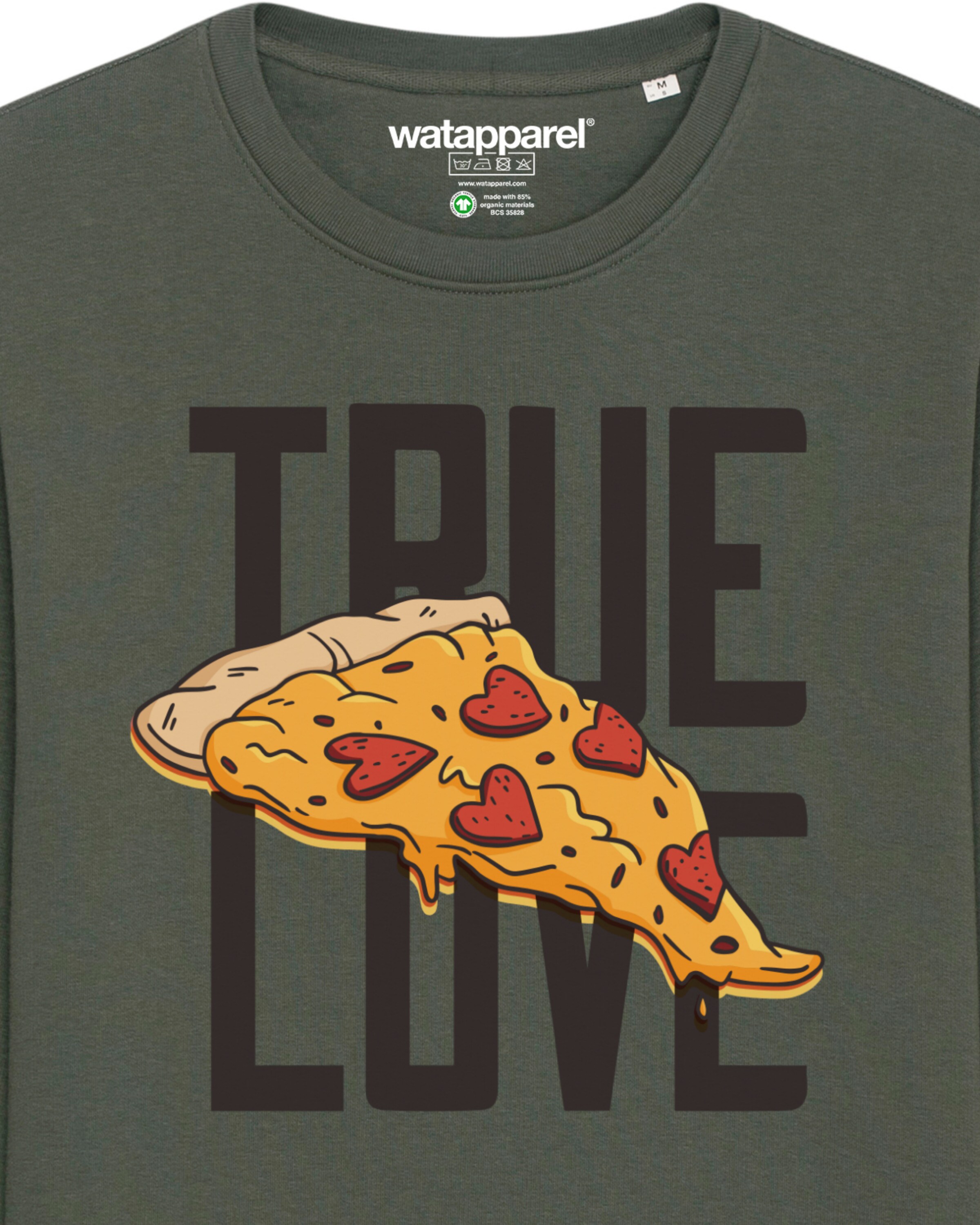Watapparel Sweatshirt 'True Love' in Groen