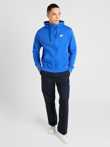 Nike Sportswear Regular fit Sweatjacka 'CLUB FLEECE' i blå