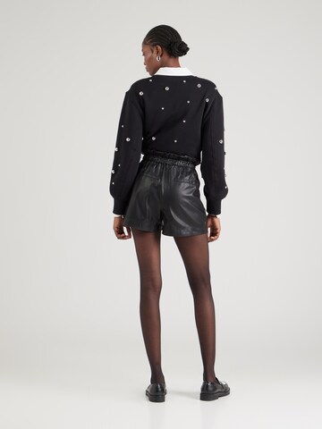 TOPSHOPregular Hlače - crna boja
