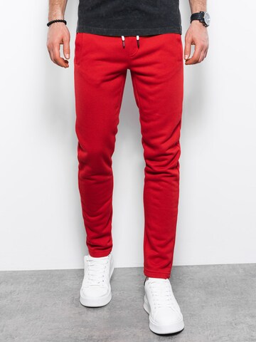Effilé Pantalon 'P866' Ombre en rouge