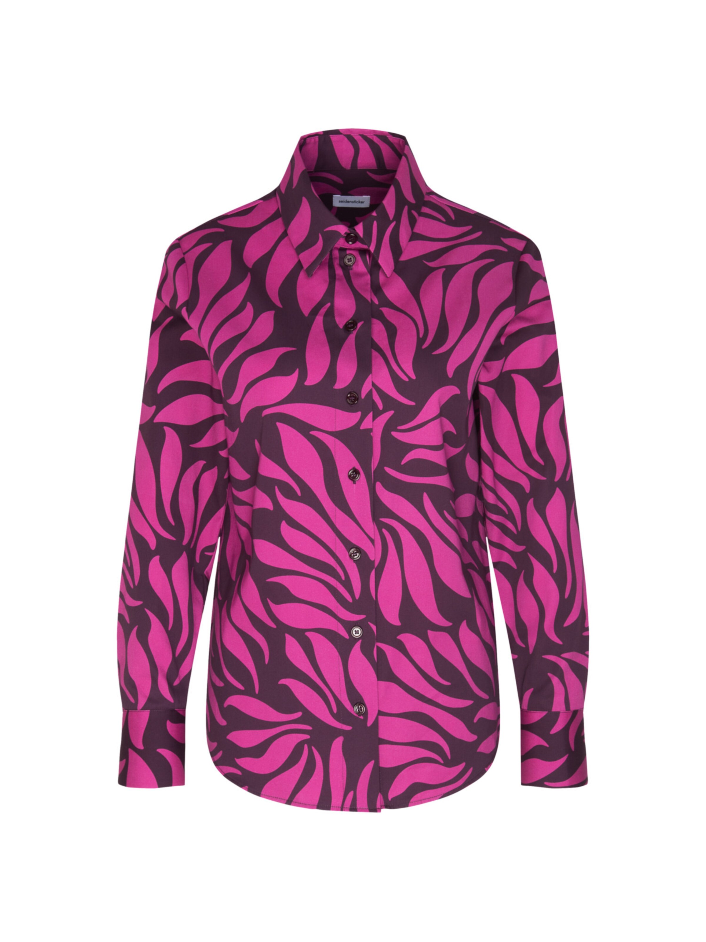 SEIDENSTICKER Bluse ' Schwarze Rose ' in Lila: Vorderseite