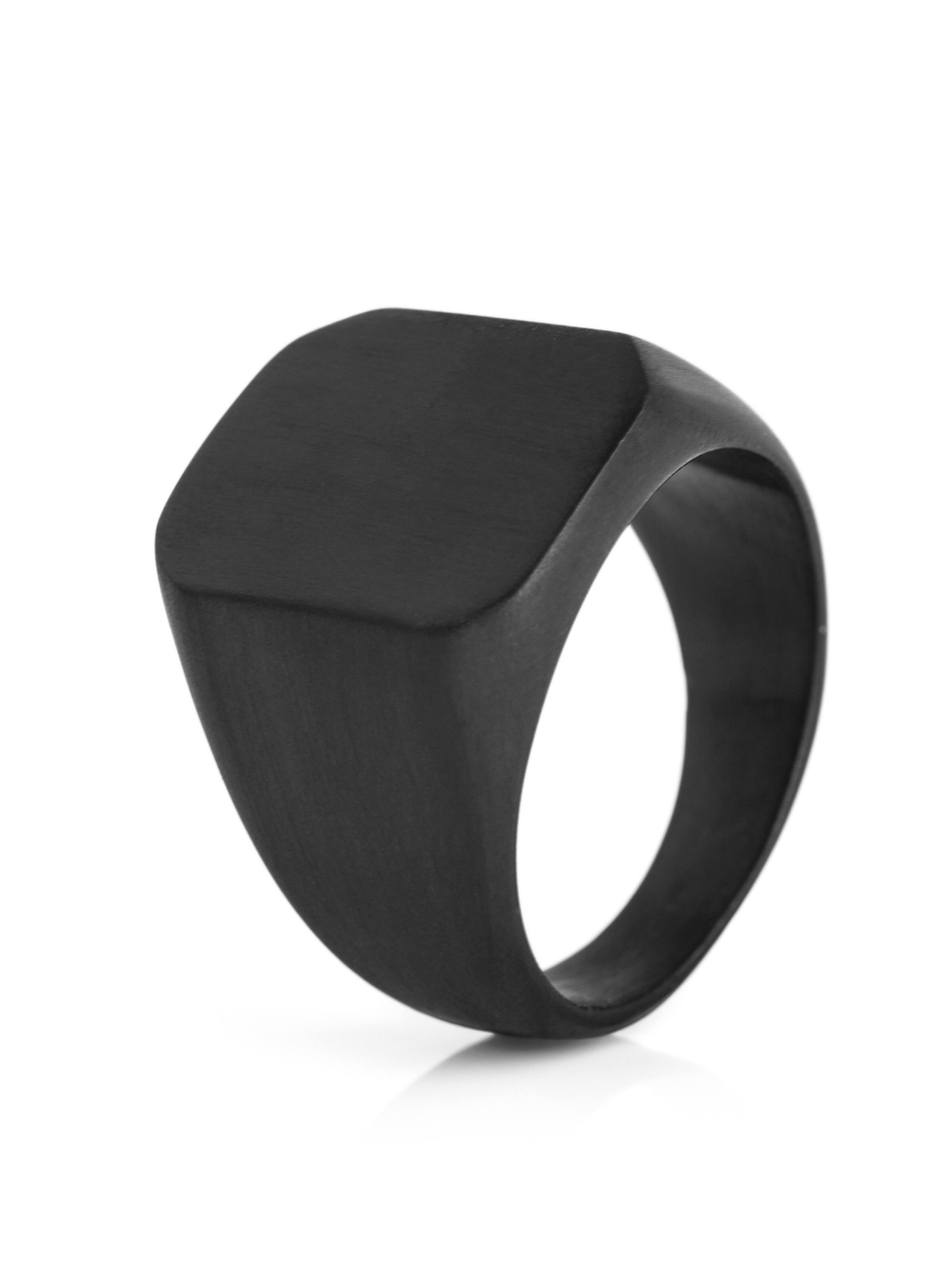 Akitsune Ring 'Iustitia' in Black: front