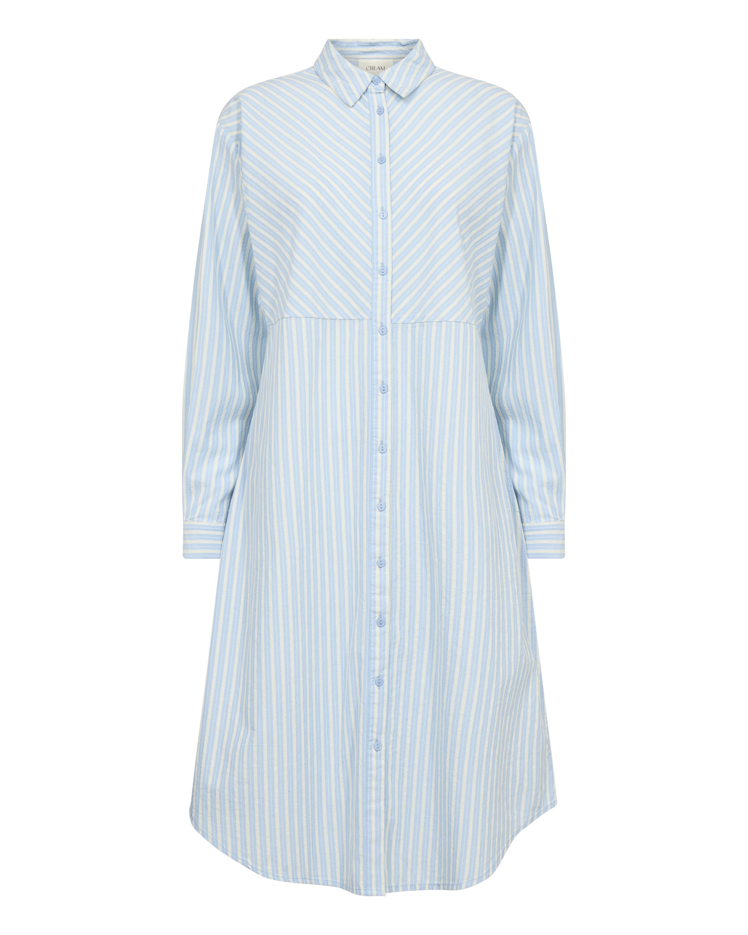 Cream Blusenkleid 'CRNadela' in hellblau / weiß, Produktansicht