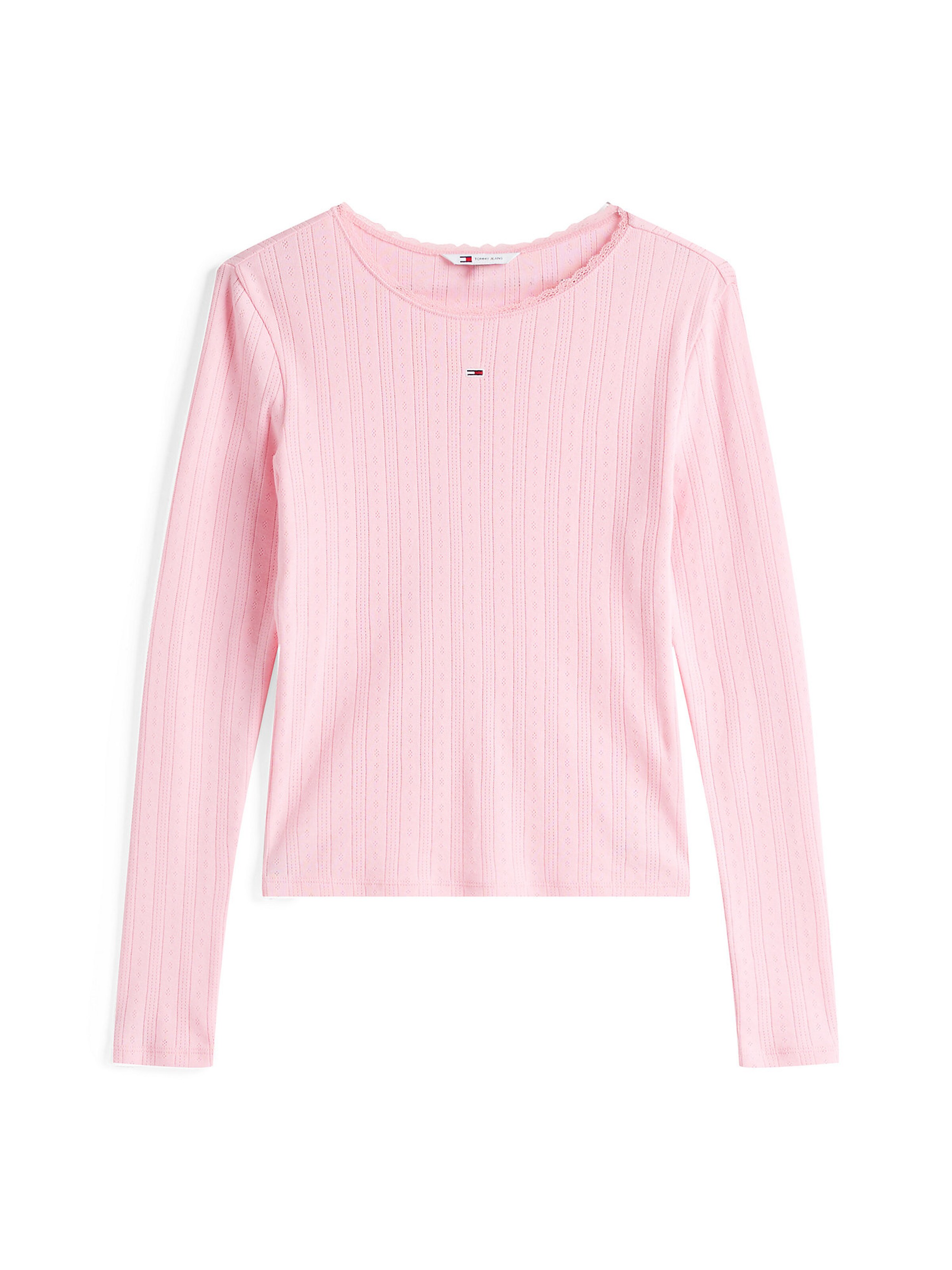 T-shirt Tommy Jeans en rose : devant