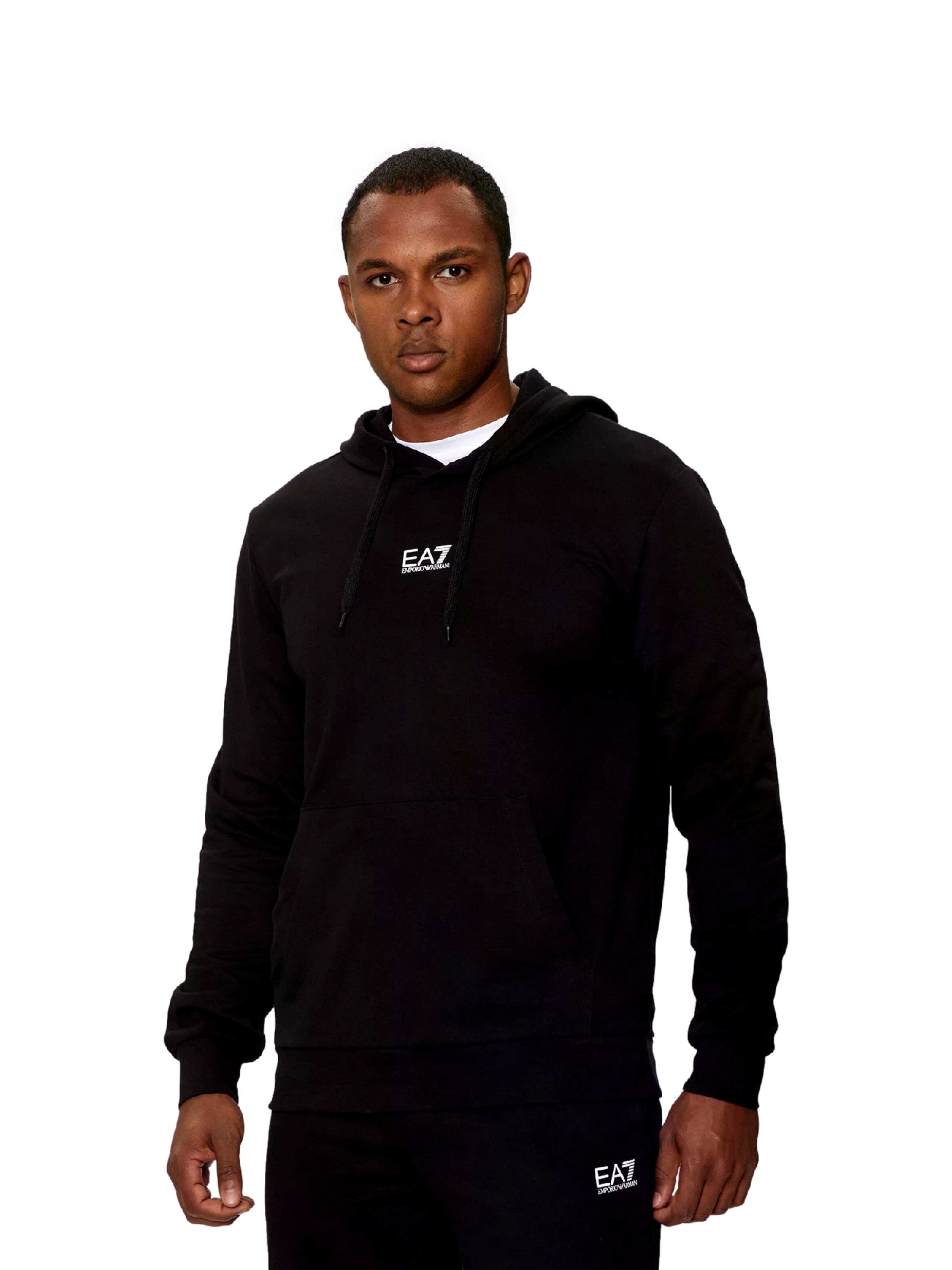 Pulover de la EA7 Emporio Armani pe negru: față