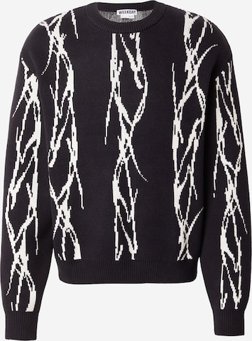 WEEKDAY Свитер 'Emilio' в Черный: спереди