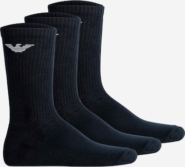 Emporio Armani Sportovní ponožky – modrá: přední strana