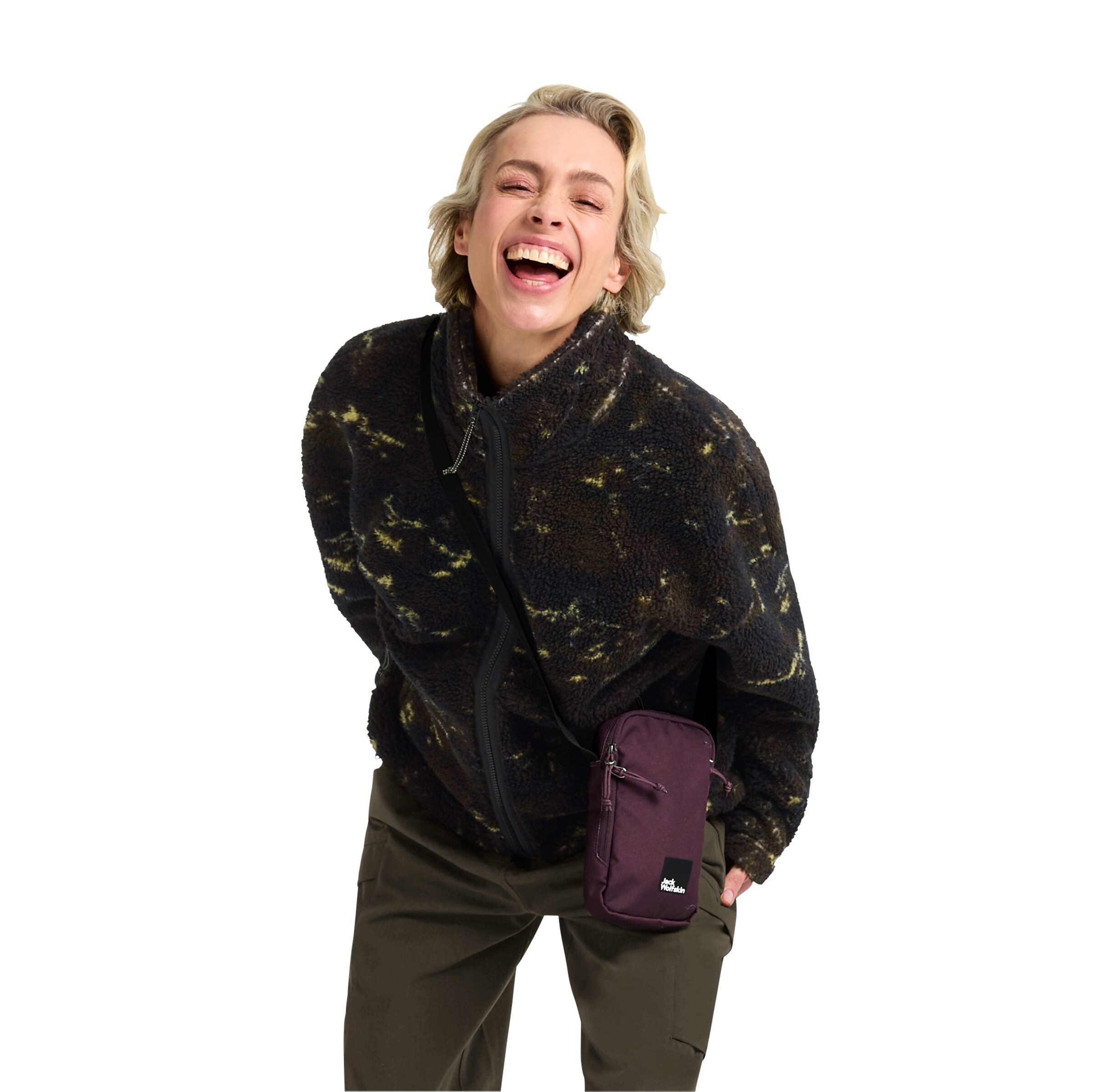 JACK WOLFSKIN Fleecejacke in Braun: Vorderseite