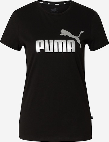 PUMA Performance Shirt 'Essentials+' in Black: front