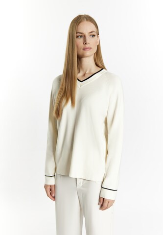 Pull-over DreiMaster Klassik en blanc : devant