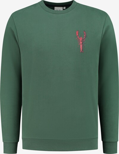 Shiwi Sweatshirt 'Lobster' in de kleur Donkergroen / Rood, Productweergave