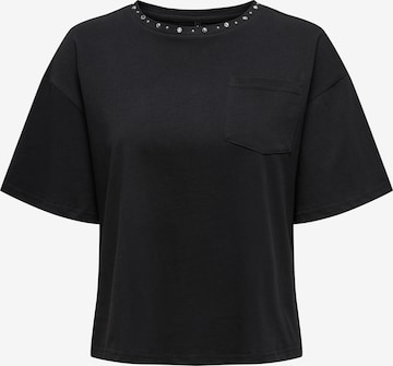 T-shirt 'ONLTERZA' ONLY en noir : devant