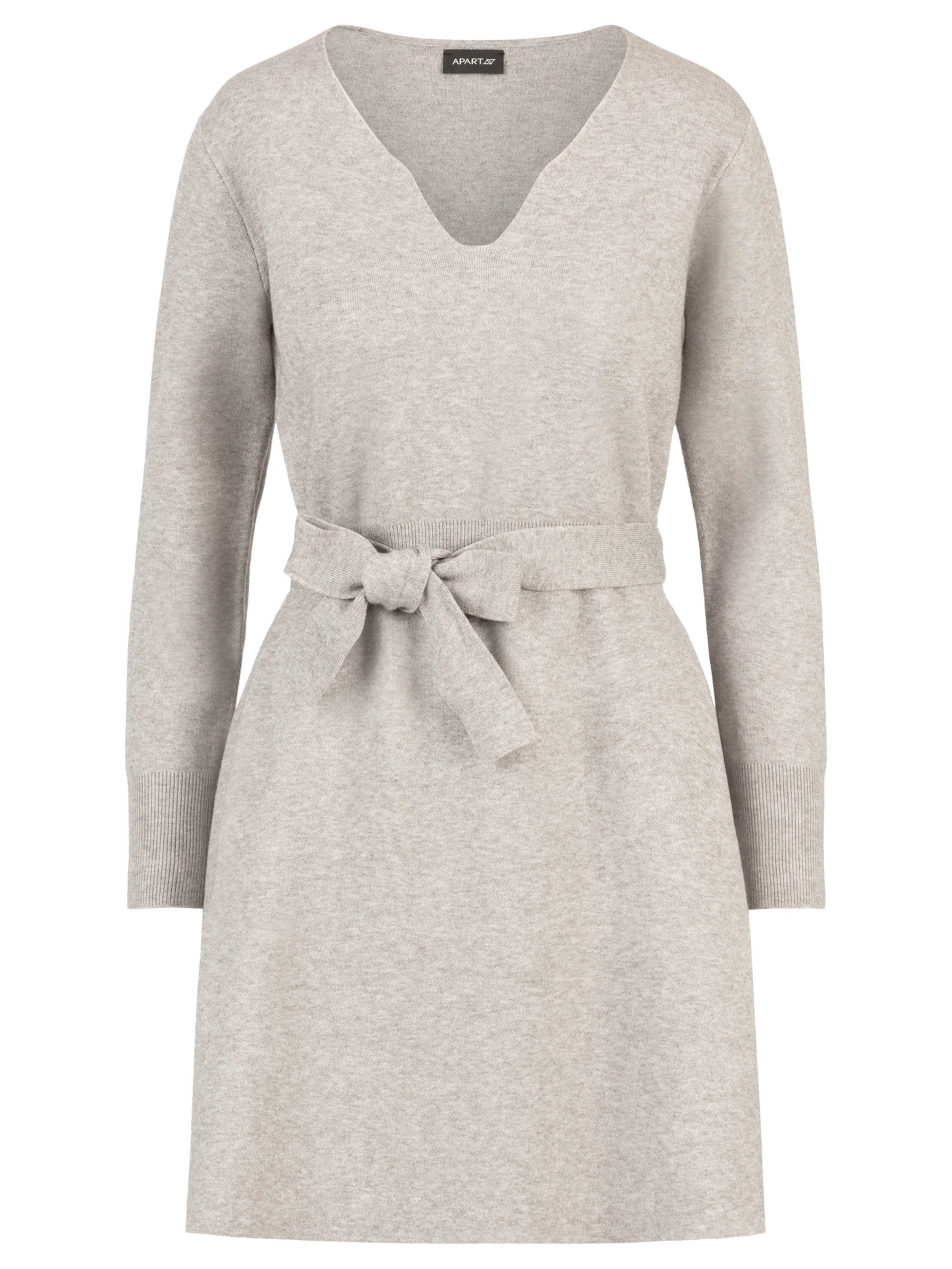 APART Knitted dress in Grey: front