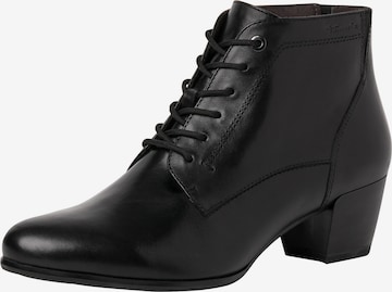 TAMARIS Lace-Up Ankle Boots in Black: front