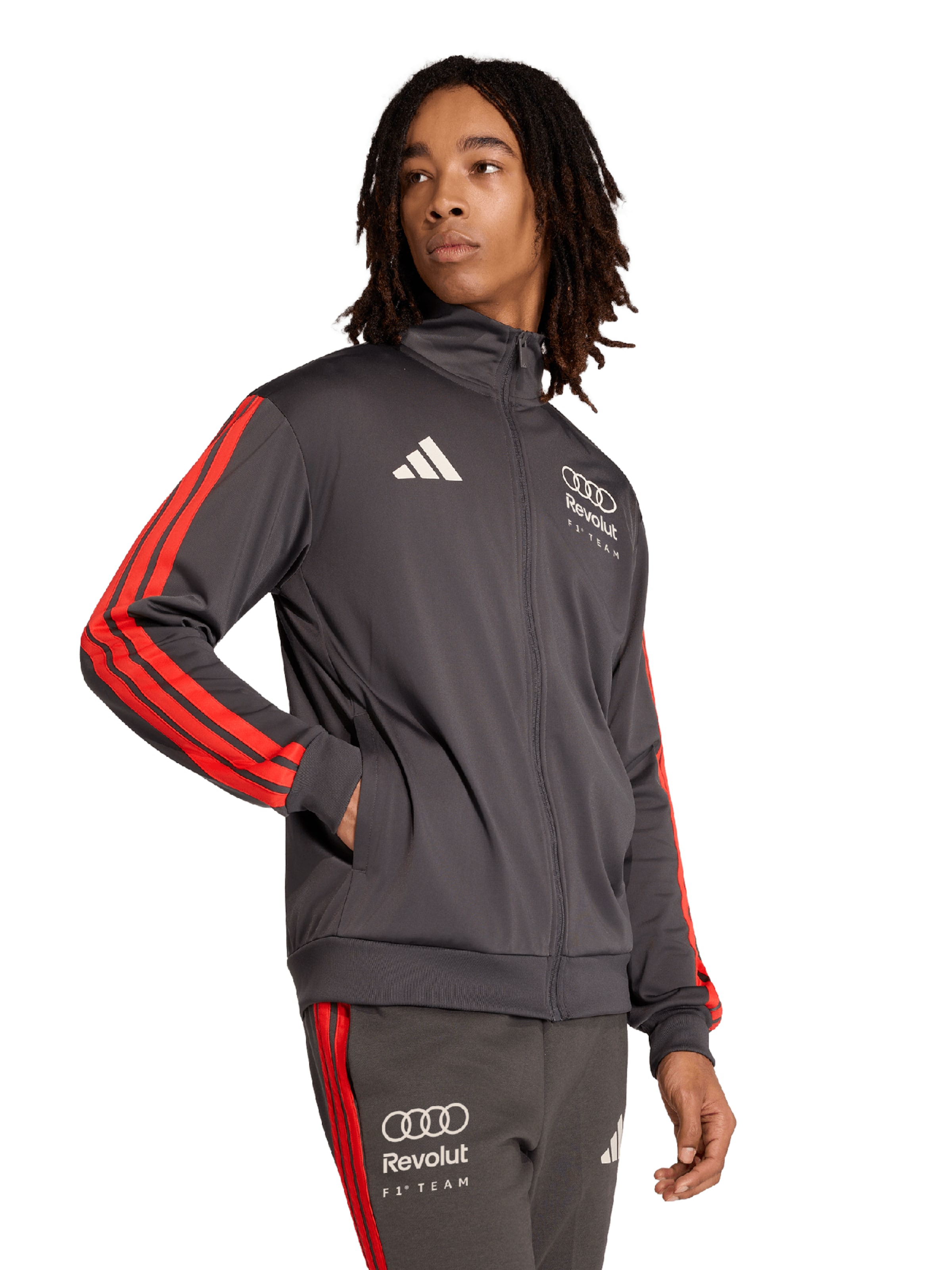 ADIDAS SPORTSWEAR Sportsweatjacke 'AU DNA TT' in Grau