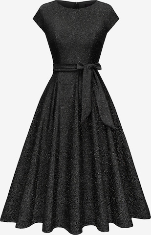 Zapaka Cocktail Dress in Black: front