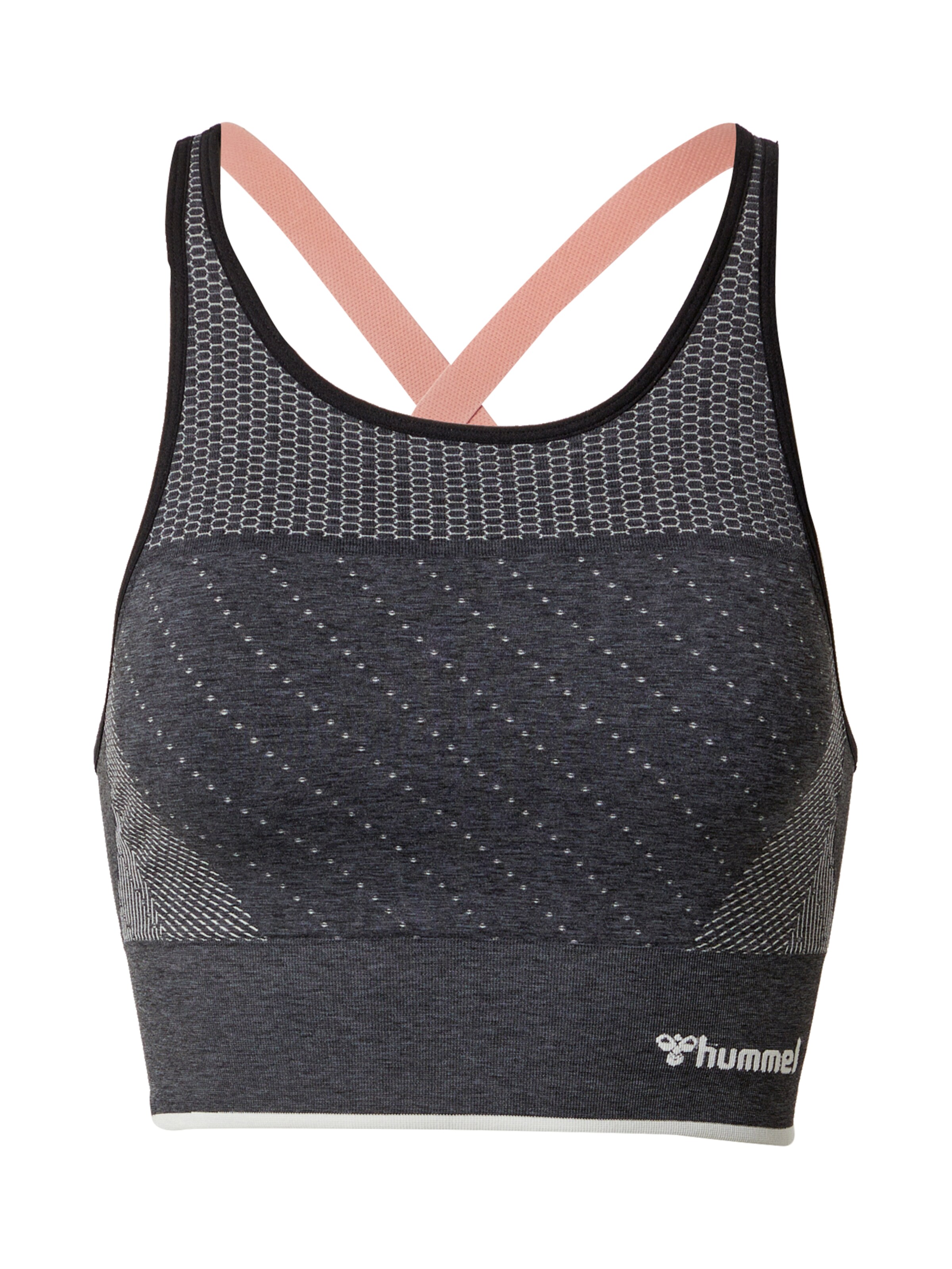 Hummel Bustier Sporttop in Grijs: voorkant