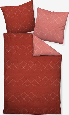 JANINE Duvet Cover in Red: front