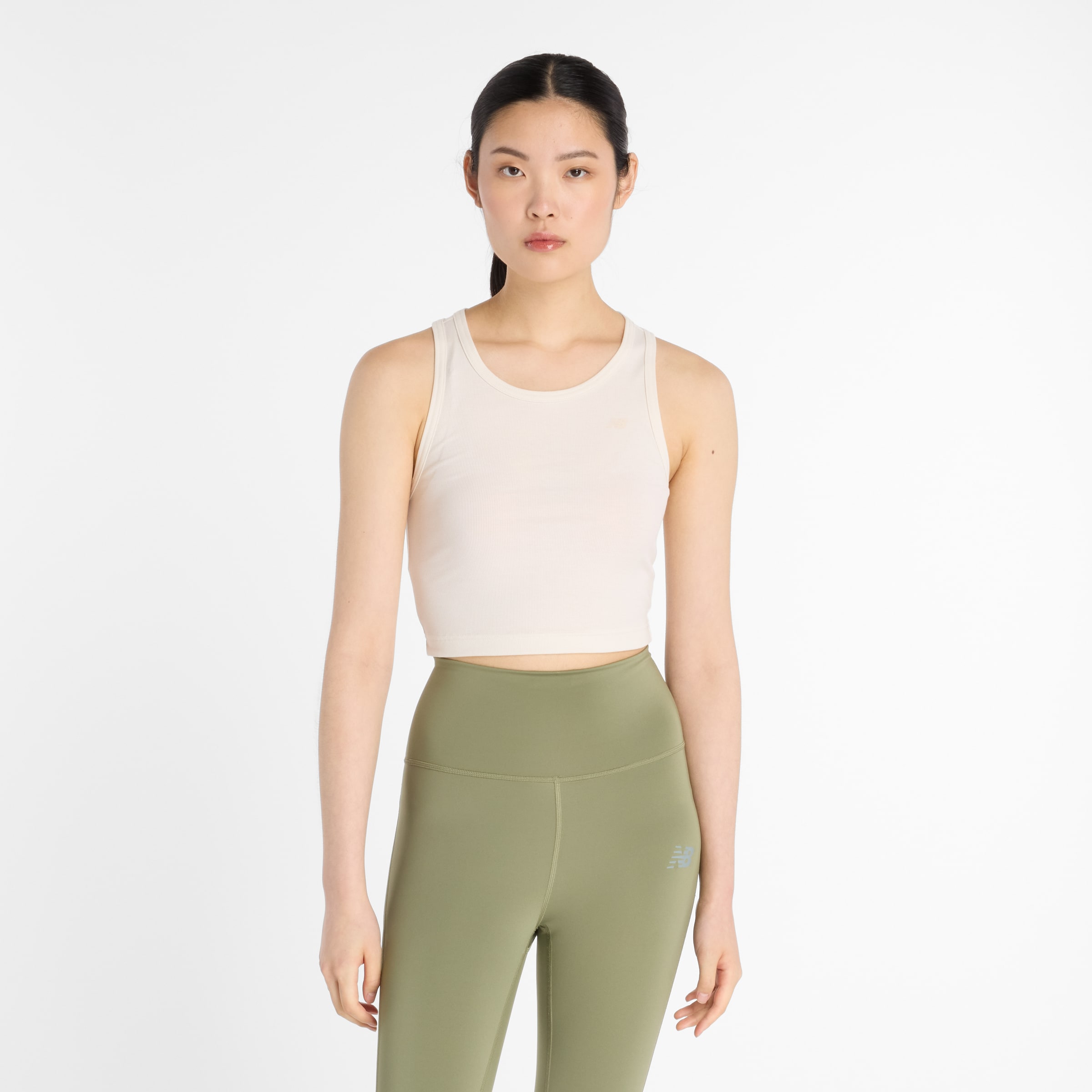 Haut de sport new balance en blanc : devant