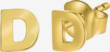 Lucardi Ohrringe 'Buchstabe' in Gold: Vorderseite