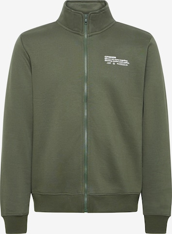 BLEND Sweatjacke 'BHKENJI' in Grün: Vorderseite
