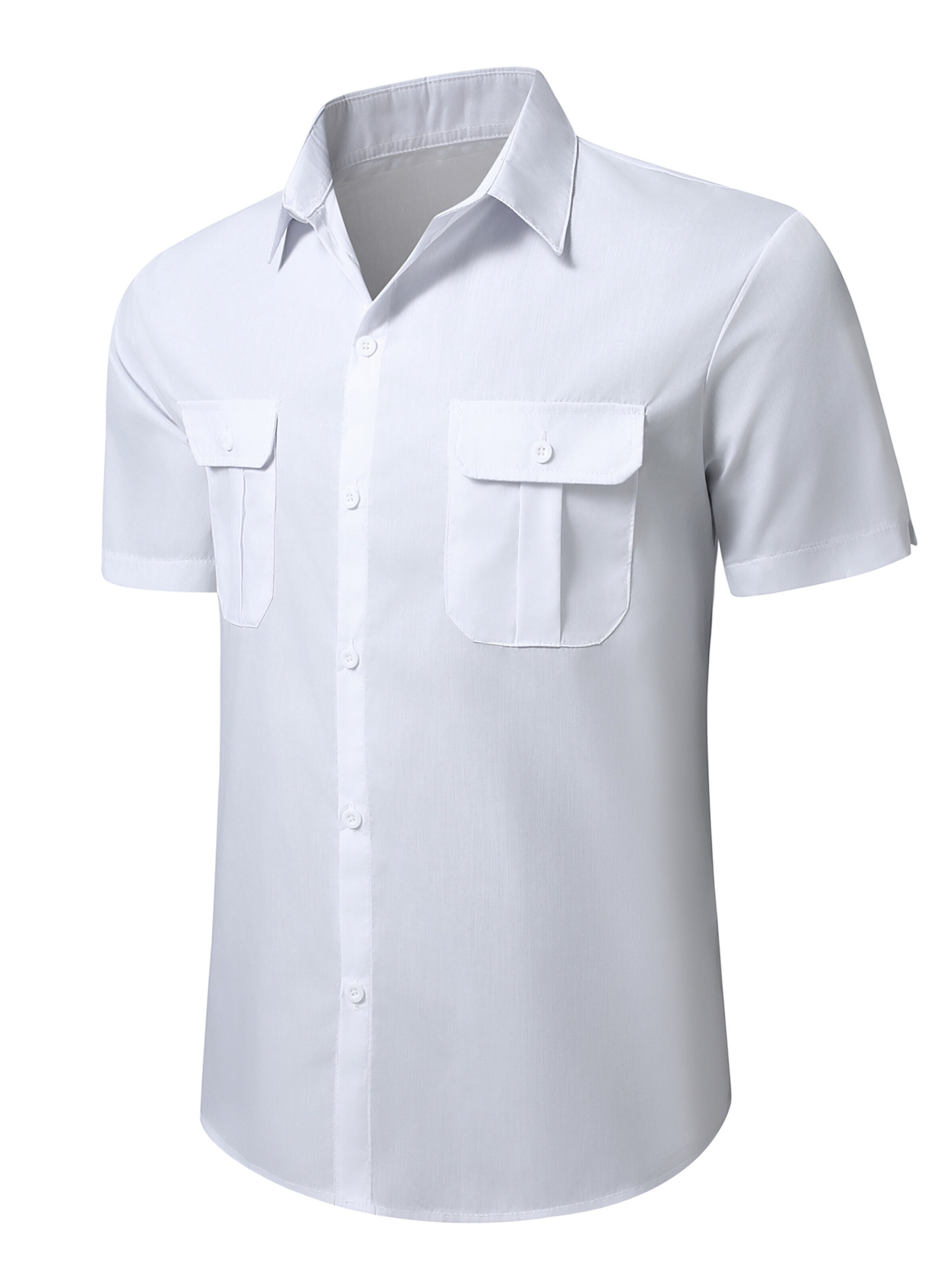 YOUTHUP Comfort fit Button Up Shirt 'Berchtesgaden' in White