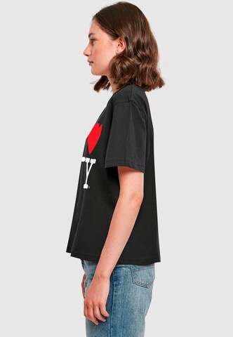 Merchcode T-Shirt 'I Love NY' in Schwarz