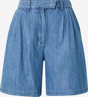 PIECES Regular Pleated Jeans 'HOPE' in Blue: front