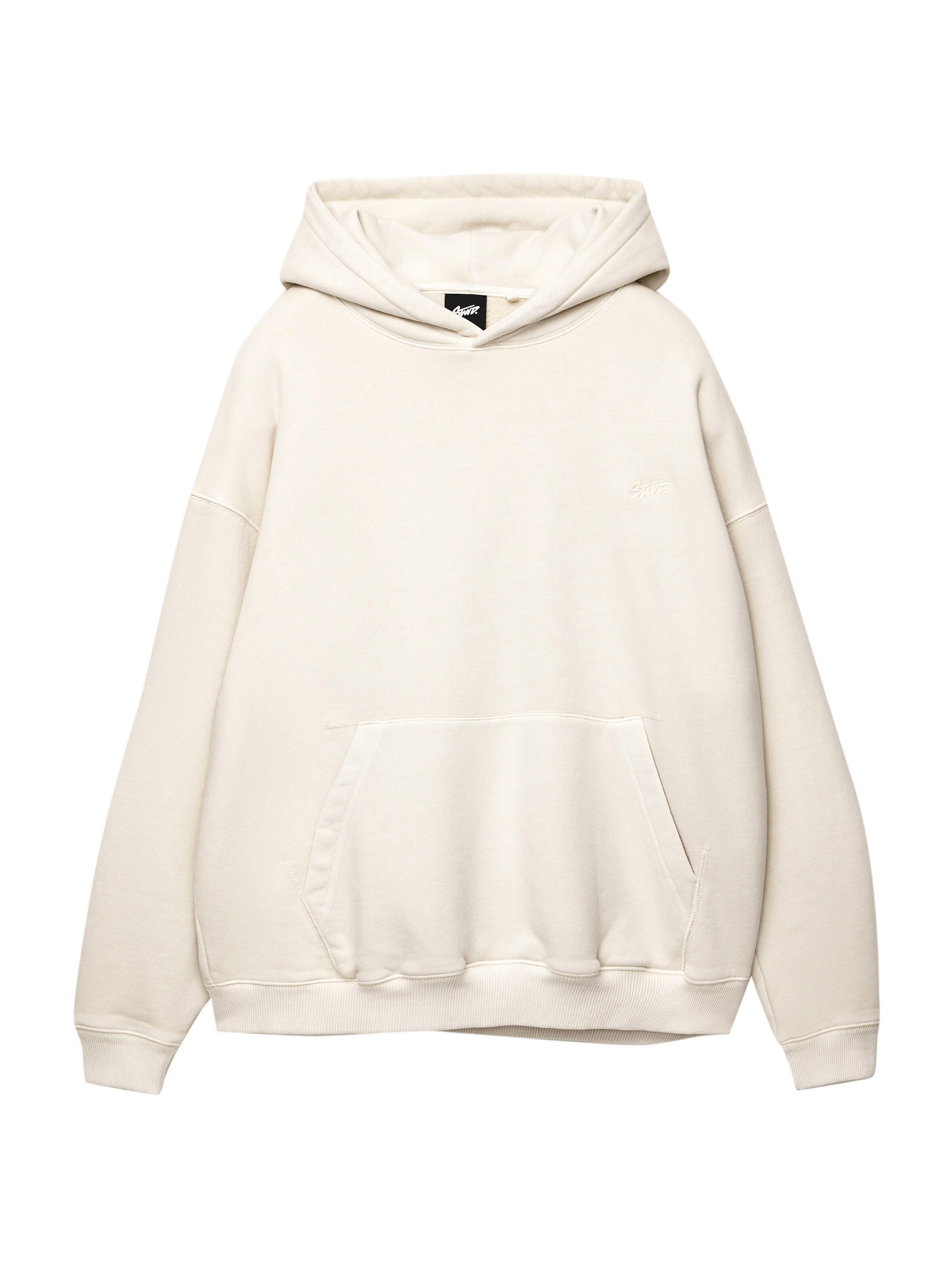 Sweat-shirt 'STWD' Pull&Bear en blanc : devant