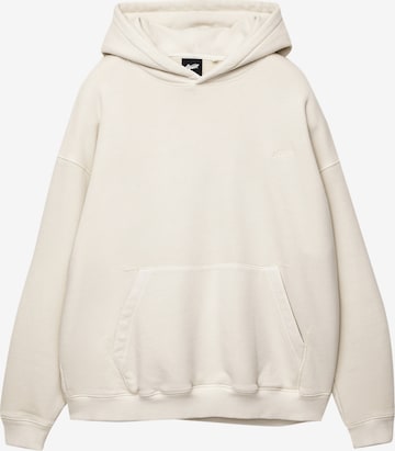 Pull&Bear Sweatshirt 'STWD' in White: front