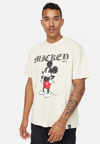 Recovered Shirt 'Disney Grumpy Mickey' in Beige